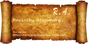 Reviczky Alexandra névjegykártya